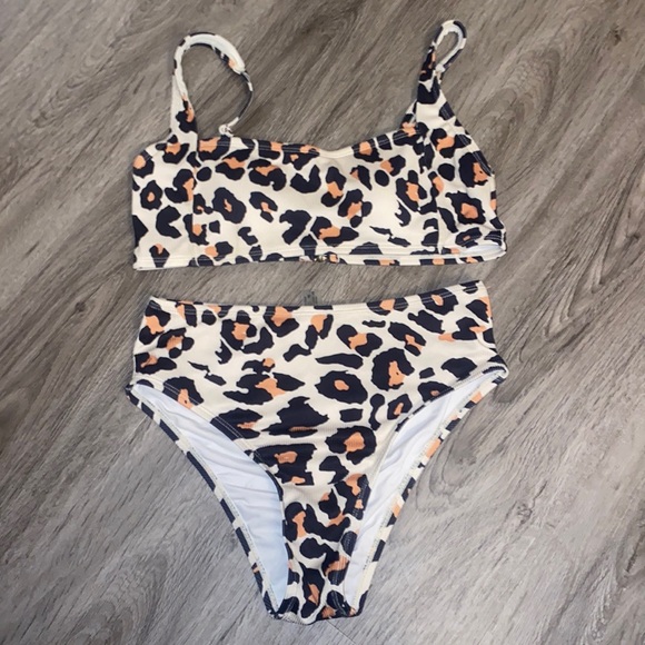Zaful Other - Zaful Cheetah Print Bikini Set